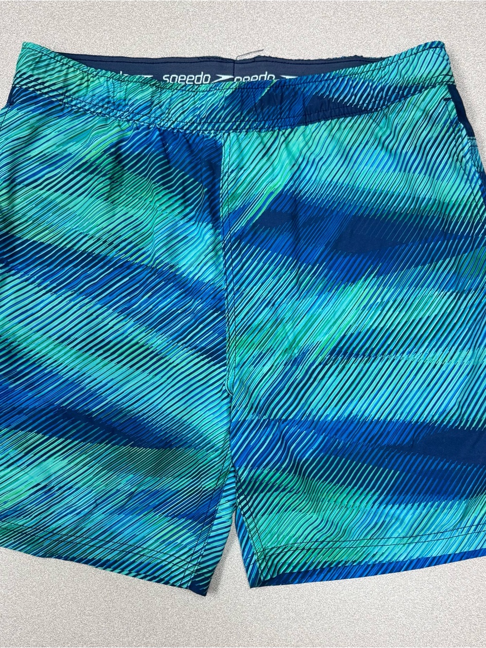 Speedo Men's Athletic Swim Surf Board Shorts Trunks lined Drawstring Sz M